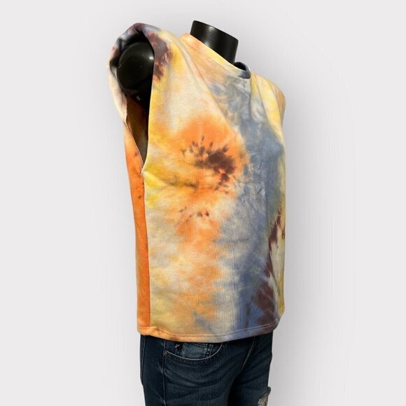 Know.One.Cares NEW Womens Medium Knit French Terry Tie-Dye Sleeveless Shirt Top - Picture 5 of 7
